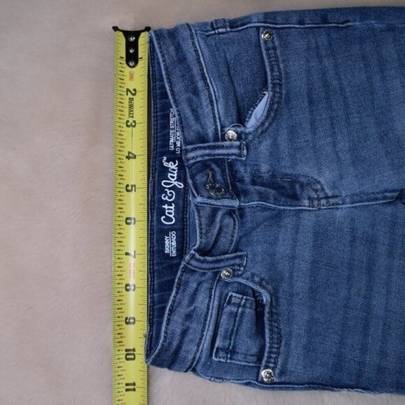 Girls Cat & Jack Denim Skinny Jeans Size 6 - Picture 6 of 10
